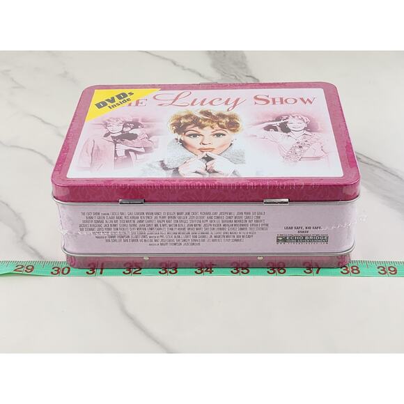 The Lucy Show Pink Tin Lunch Box New Sealed Included 2 DVD Lucille Ball 2009 - Picture 13 of 14